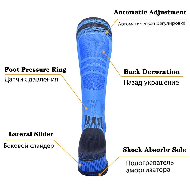 Professionale Uomo di Calcio Calzini e Calzettoni Traspirante Sport Calzini da calcio Antiscivolo Lunga Calza Trusox All'aperto Delle Donne di Nylon Elastico Calzini e Calzettoni