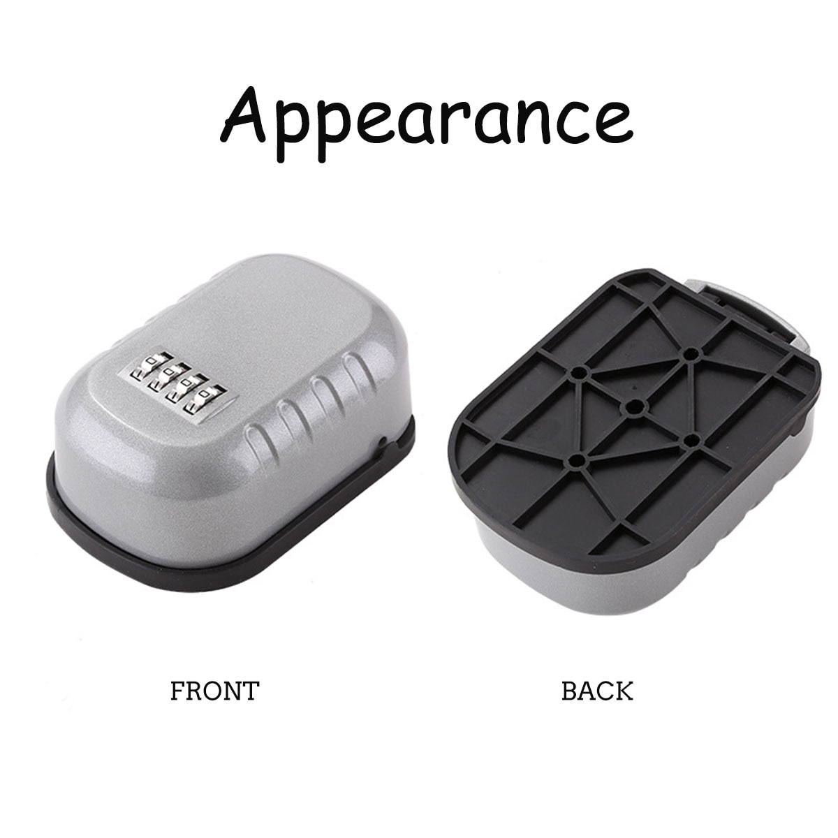 Key Safe Box Weatherproof 4 Digit Combination Key Storage Lock Box Indoor Outdoor Password Lock Hidden Keys Storage Box