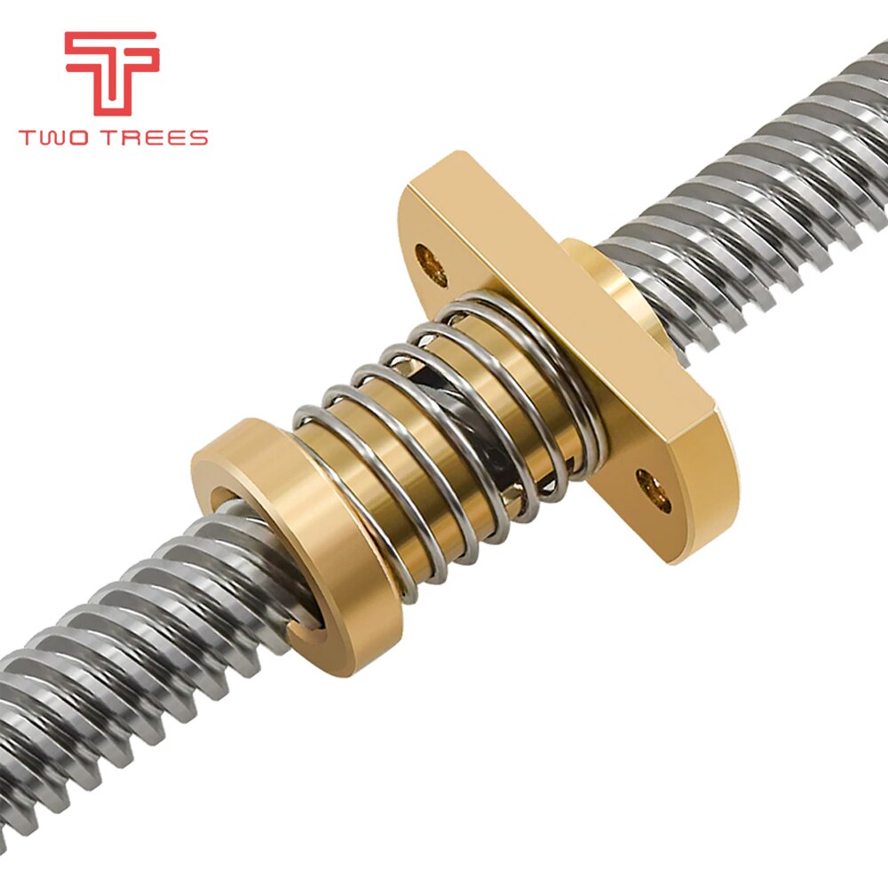 T8 Anti-Backlash Lead Screw 8MM Brass/POM Nut Use To Upgrade Ender 3 CR-10 Tornado Clone 3D PrinterAnti-backlash Sspring Nut