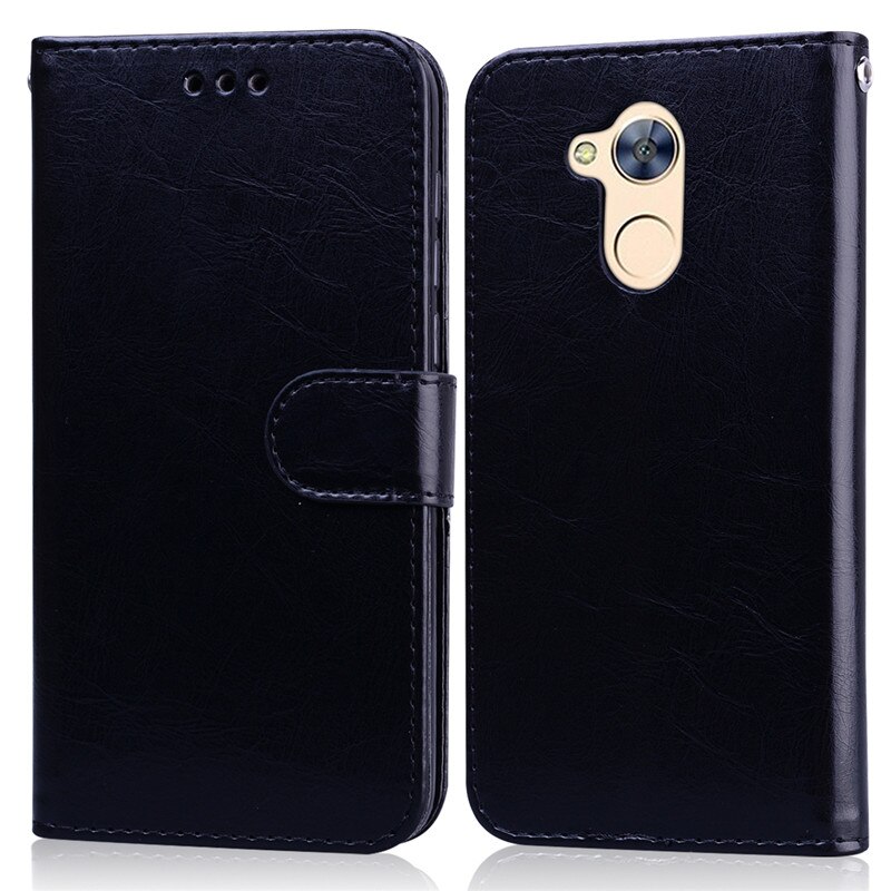 per Huawei Honor Caso di 6A Cassa di Cuoio Del Raccoglitore per Huawei Honor 6A DLI-AL10 DLI-TL20 Coque Funda di Caso di Vibrazione per Honor 6A: nero