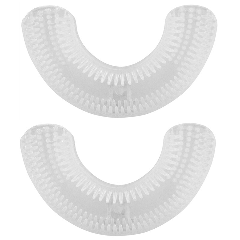 Sonic U Shaped Electric Toothbrush Kids Tooth Brush For Children Baby Toothbrushes Ultrasonic Teeth Cleaner Head Smart Whitening: Two children heads