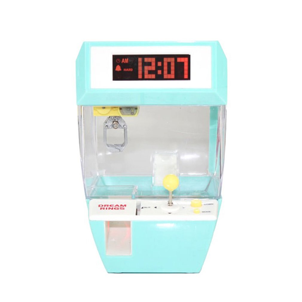 Coin Operated Candy Grabber Doll Balls Catcher Board Game Fun Toys Mini Crane Claw Machine With Alarm Clock For Kids Ball Set