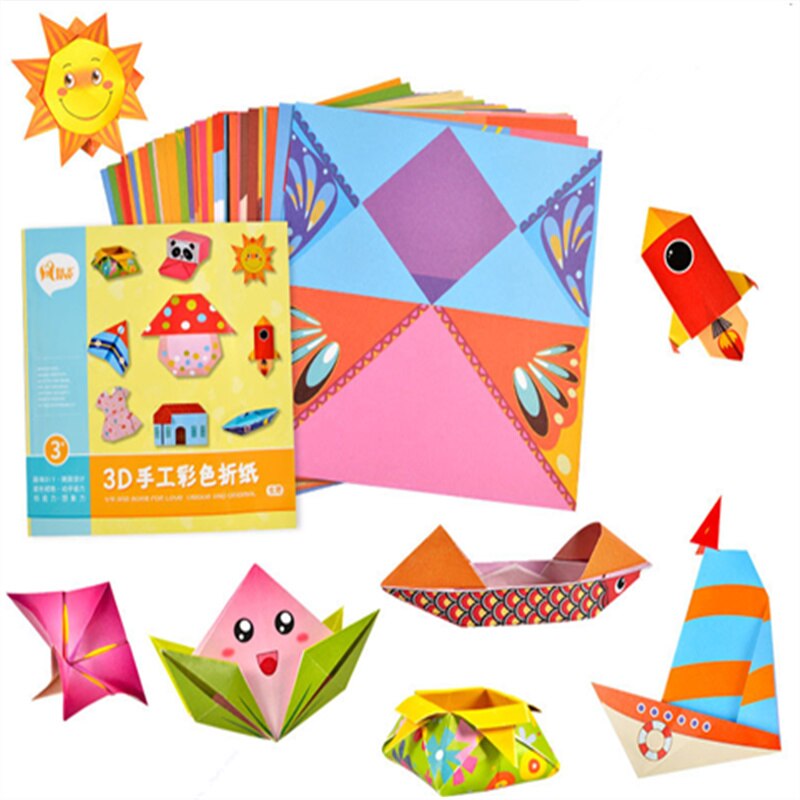 54 Pz/impostato Artigianato bambino Giocattoli di Cartone Animato Animale origami di Carta di Taglio Libro per Bambini di Taglio della Carta Di puzzle di Apprendimento Precoce Giocattoli Educativi Regali: Life stile