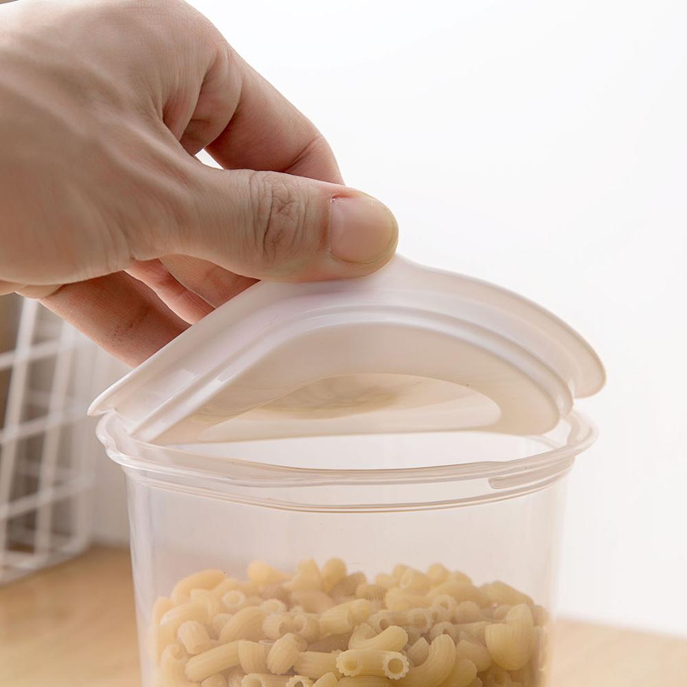 OTHERHOUSE 1Pc Kitchen Storage Containers Clear Plastic Container Candy Food Storage Jar Sealed Bottle Refrigerator Organizer