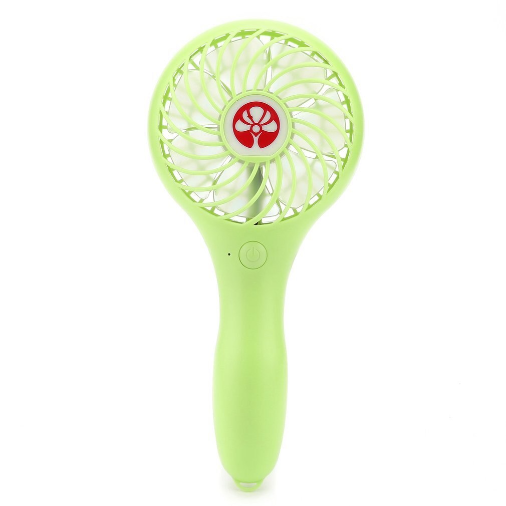 Mini Handheld Charging Fan Portable Air Cooler with 18650 Battery Outdoor USB Cooling Fan for PC Laptop Power Bank: Green