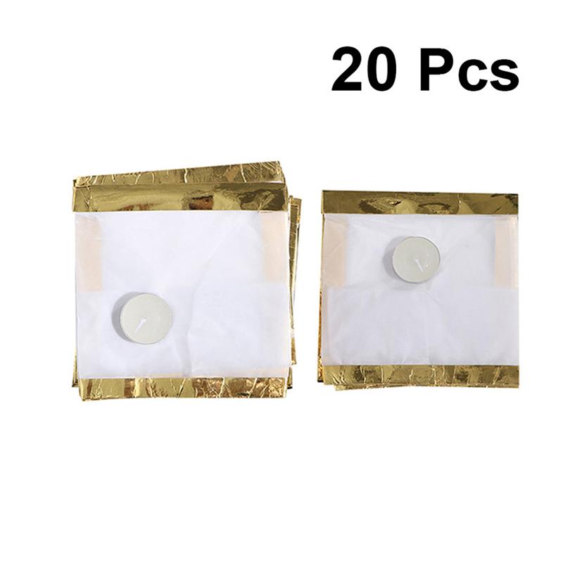 20pcs Unsinkable Floating Water Square Lantern Paper Wishing Lanterns Floating Candle Chinese Water Lamp Party Wedding Decor: Default Title