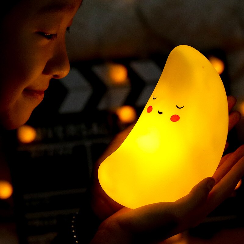 Wolken Zon Maan Sterren Eenhoorn Nachtlampje Kinderen Babyvoeding Decoratie Nachtlampje Soft Toy Dat Gloeit Gloeiende Pop