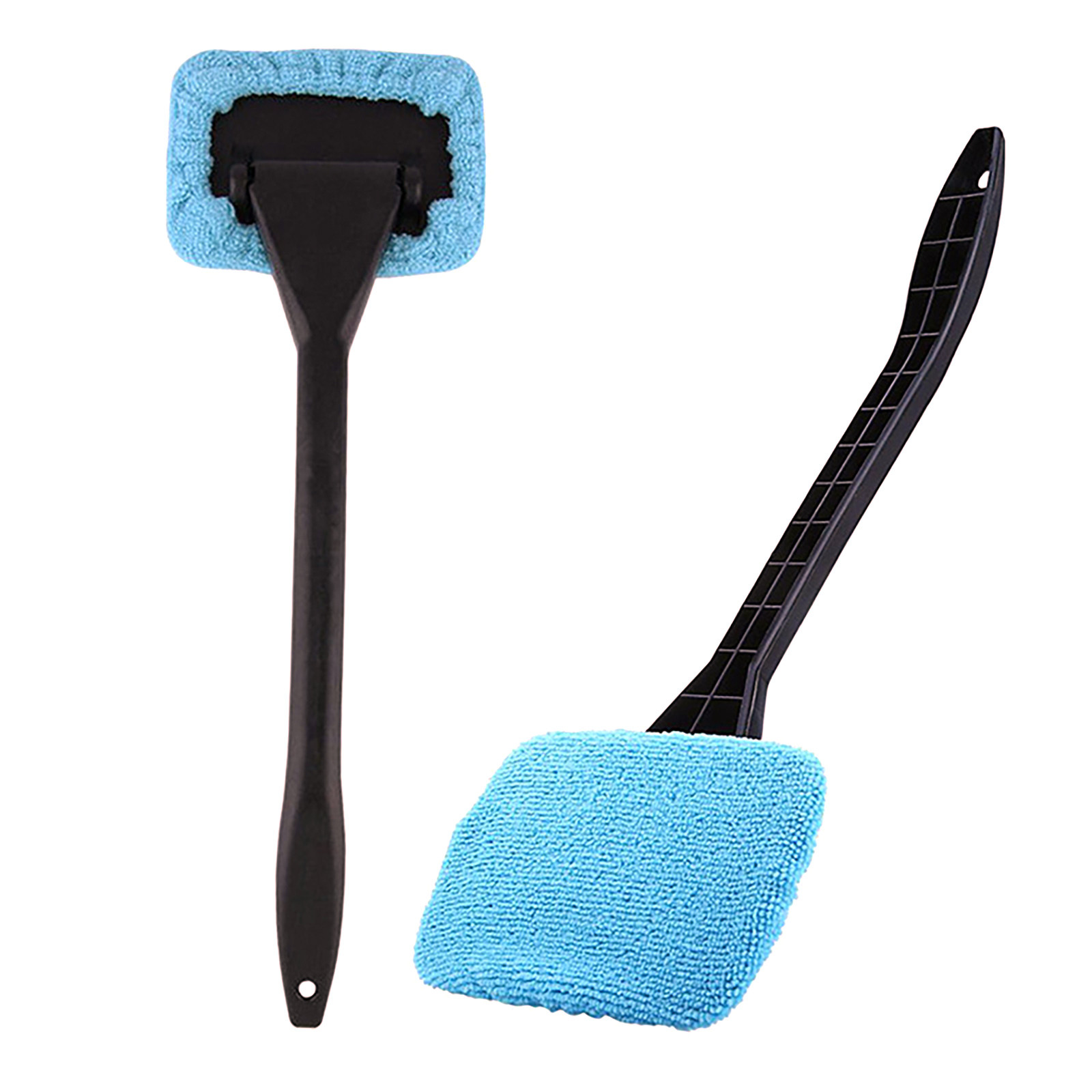 Cepillo limpiador de ventanas de parabrisas de coche, herramienta de lavado de vidrio telescópico, raspador, cepillo de desnebulización antiniebla: Gris