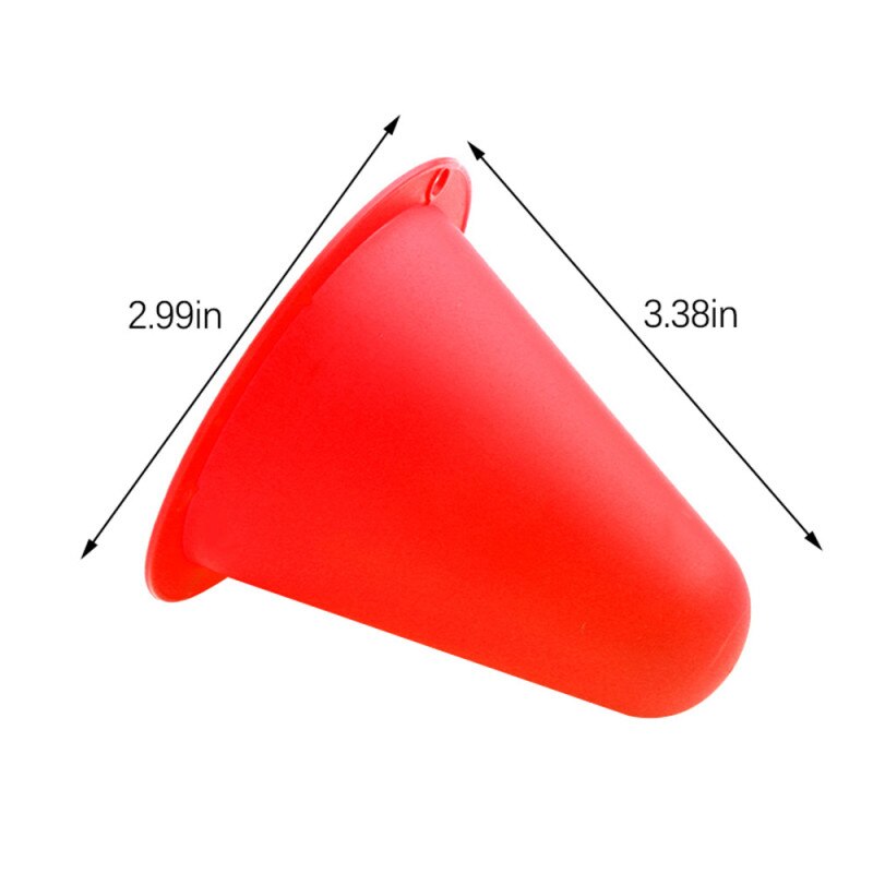 10Pcs Sport Football Soccer Rugby Training Cone Cylinder Outdoor Football Training Obstacles Roller Skating Obstacle Markers