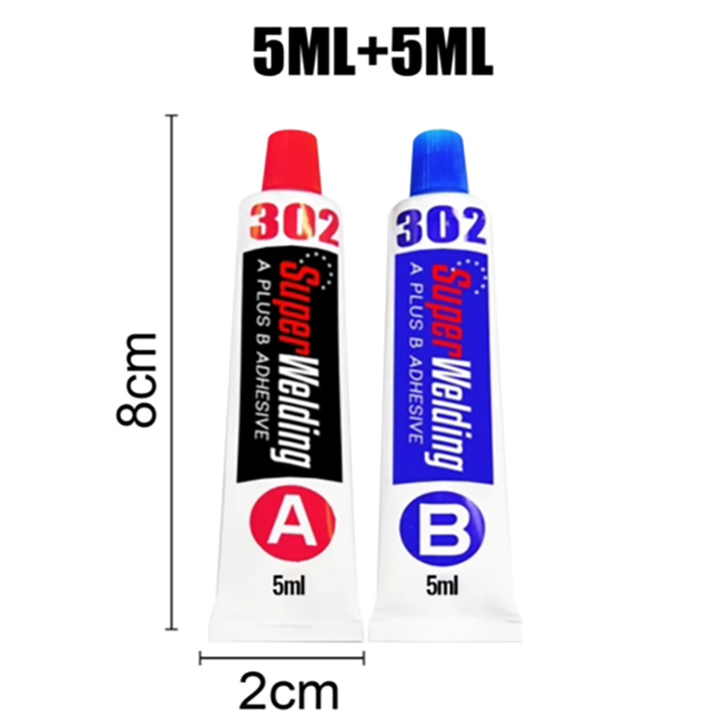 2pcs Metal Repair Gel Heat Resistance Cold Weld A&amp;B Adhesive Gel Metal Plastic PVC Repair Paste Industrial Casting Agent: 10ml