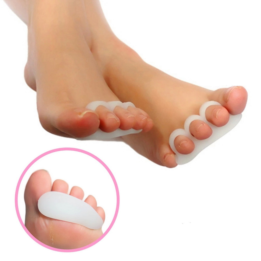 2pcs Gel Toe Separators Stretchers Alignment Overlapping Toes Orthotics & Hammer Toes Orthopedic Cushion Feet Care Shoes Insoles
