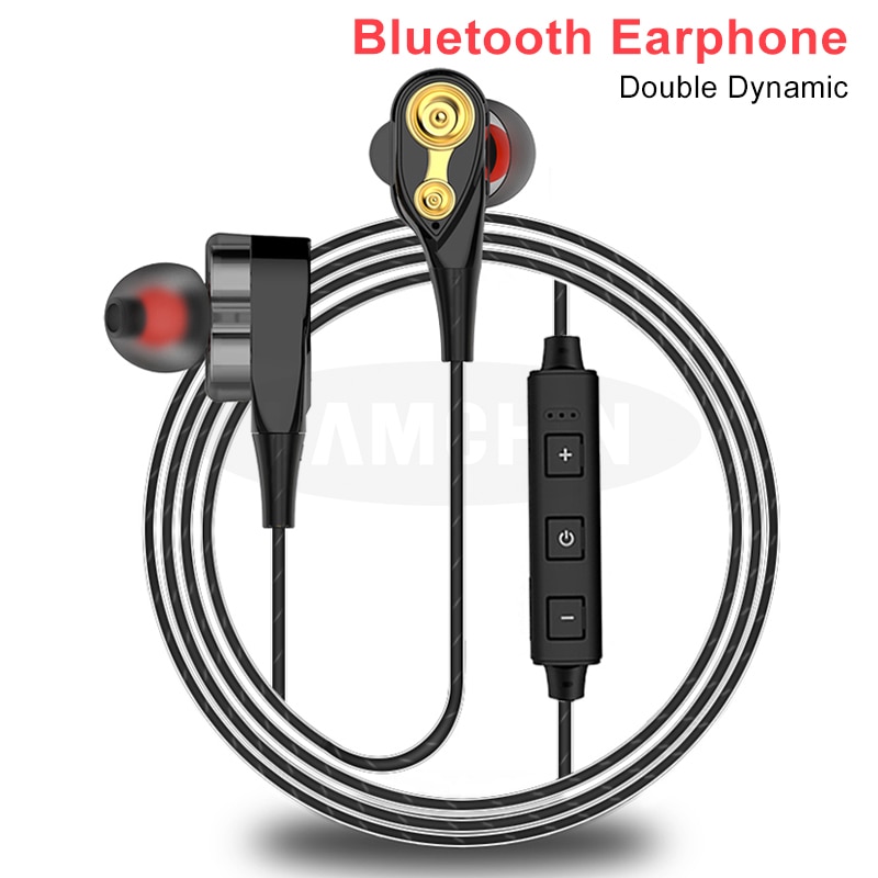 Stereo Hoofdtelefoon Draadloze Bluetooth Koptelefoon Dubbele Dynamische Hybrid Bluetooth 5.0 Sport Headset Voor Xiaomi Iphone