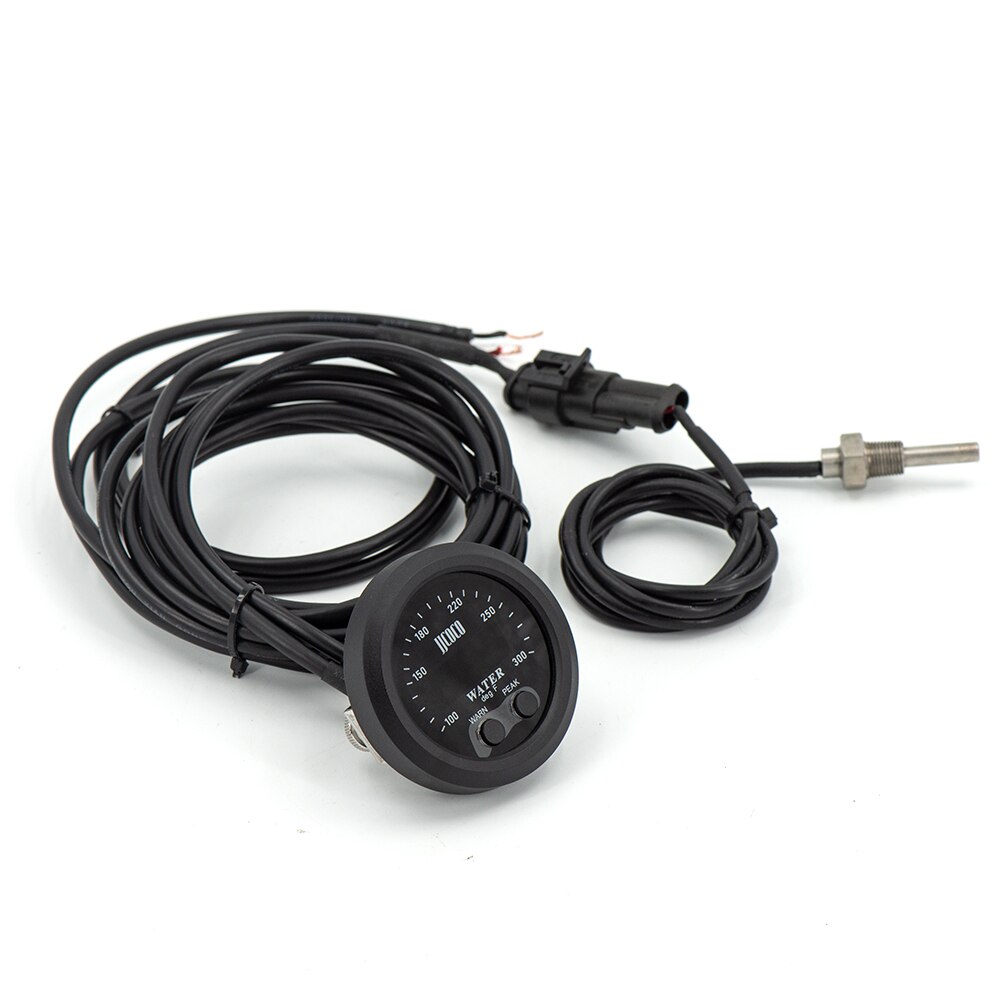 52mm Digital 100~300℉ Electronic Water Temp Gauge Ultra-Thin Water Temperature Gauge Temperature Sensor Red Led Display