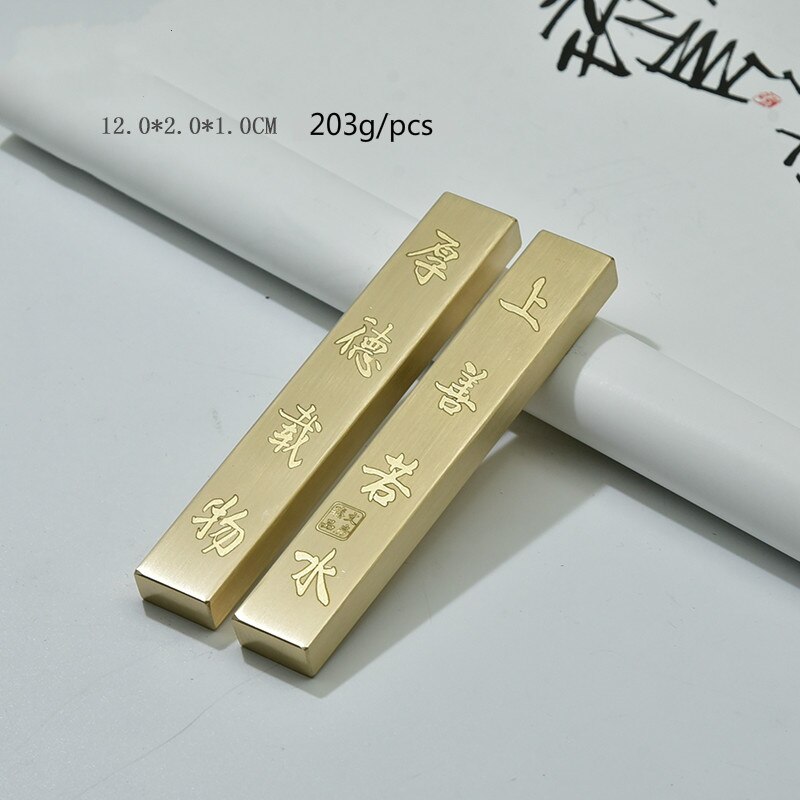 Kleine Messing Paperweights Creatieve Metalen Presse-papier Student Borstel Pen Kalligrafie Praktijk Papier Drukken Prop Paperweights: J