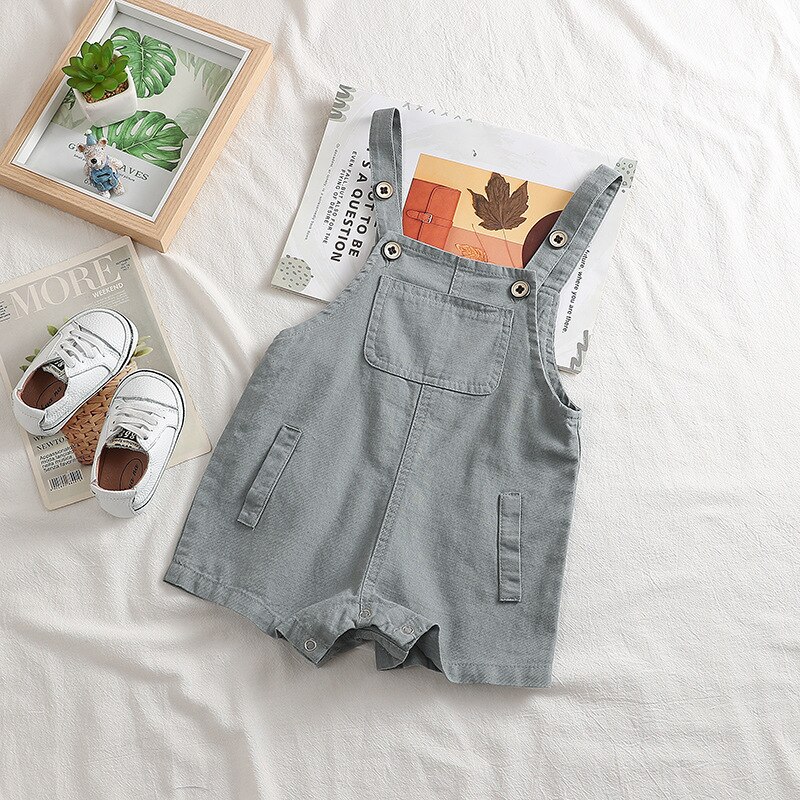 Baby Kids Jumpsuits Korean Casual Shorts for Boys Toddler Girl Overall 1 2 3 4 Years Kids Pants Summer Child Shorts