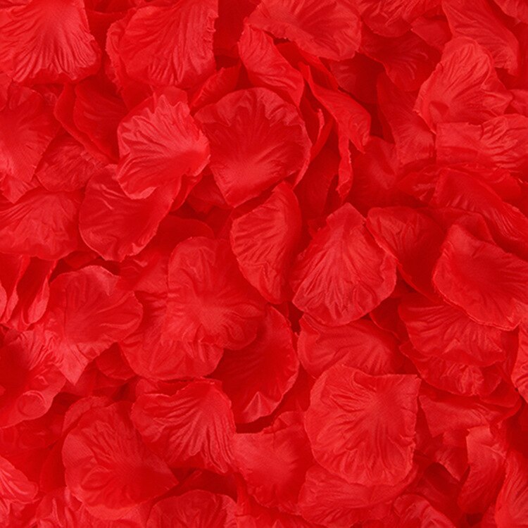 500 sztuk/paczka 5*5cm płatki kwiatów ślub suszone róże płatki sztuczne Petalas De Rosa dekoracje małżeństwo pokój kwiat róży: 1-Red