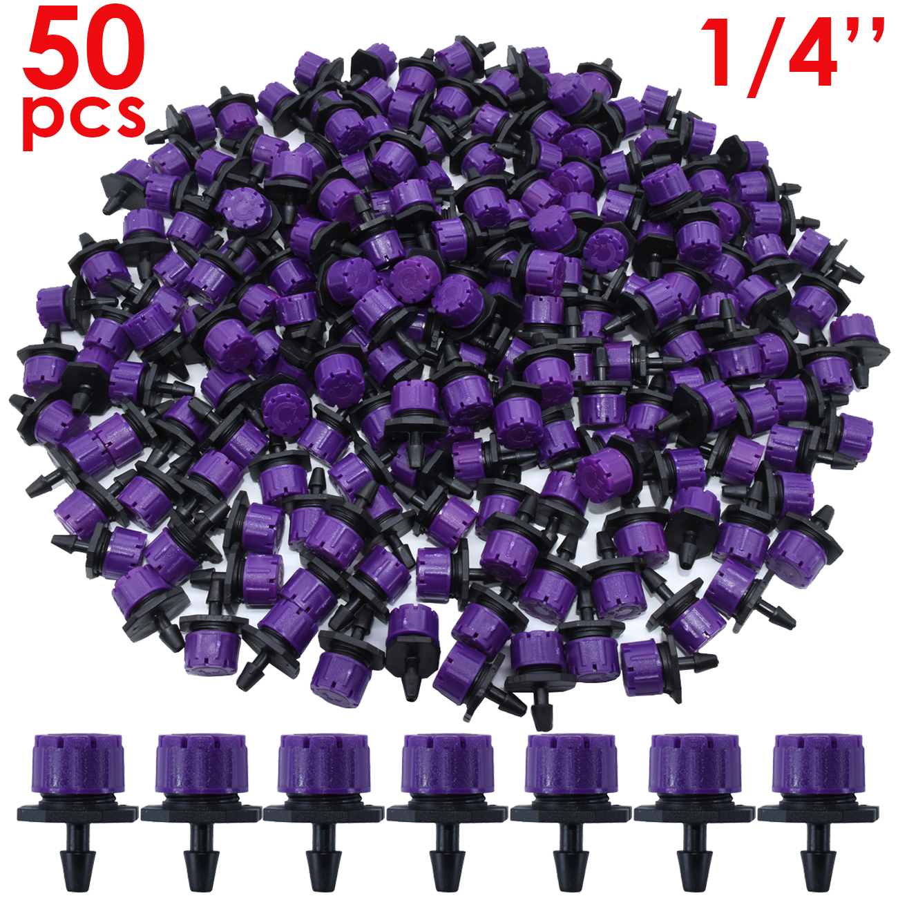 30-500 Stuks Verstelbare 1/4 Irrigatie Misting Druppelaar Sprinkler Emitter Micro Drip Tuin Watering Tool Balkon Tuin Kas: MULTI