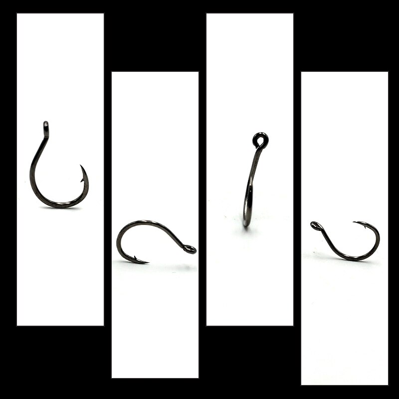 Anzuelo de carpa para pesca, acero al carbono con púas de anzuelo de pesca, aparejos para el pelo Chod, 20 Uds.