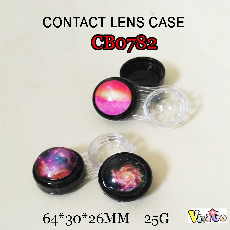Galaxy Contact Lens Case Cute Milky Way Pocket Box Convenient Travel Box for Lenses Star Container CB0782