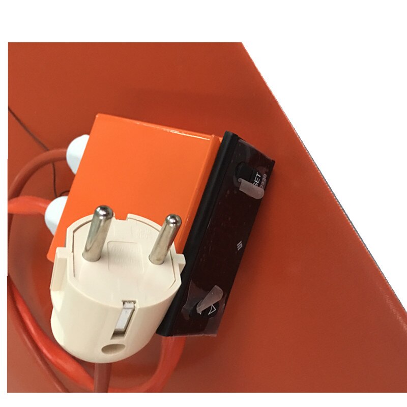 Manta de almohadilla térmica de goma de silicona, controlador de termostato Digital, 6 &quot;X 15&quot;, 1200w, 220v