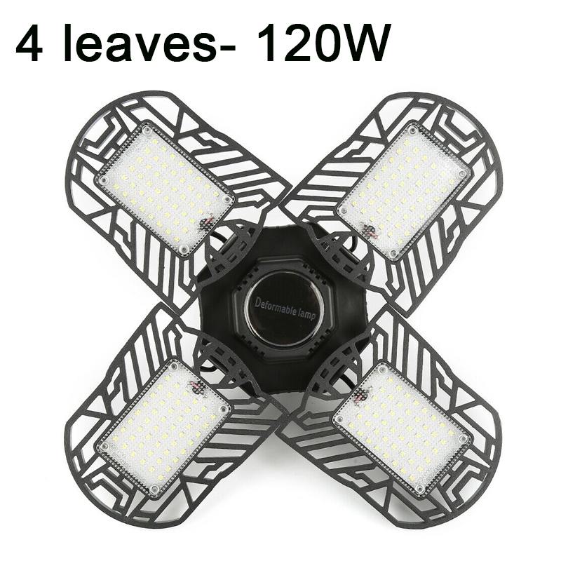 Deformation LED Light E27 LED Bulb 120W 192LED 12000LM Garage Light 85~265V 4 LED Light Workshop Lamp for Warehouse Factory Gym: 120W