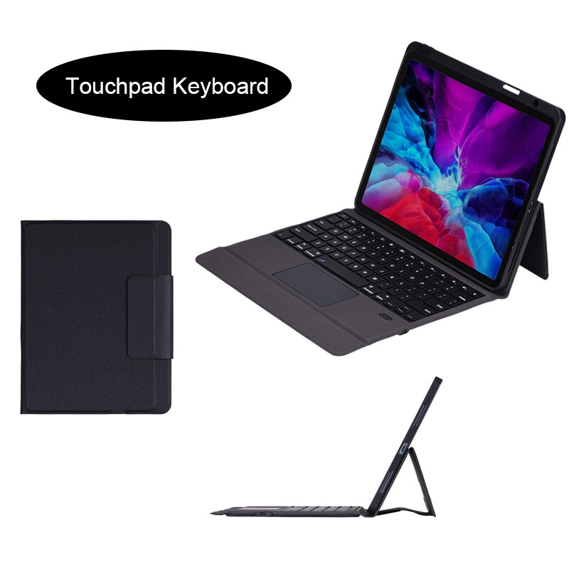 Bezprzewodowa klawiatura Bluetooth Touchpad Tablet skórzany pokrowiec na ipad Pro 10.5/Air 3 10.5/7th 10.2 z klawiaturą na pióro