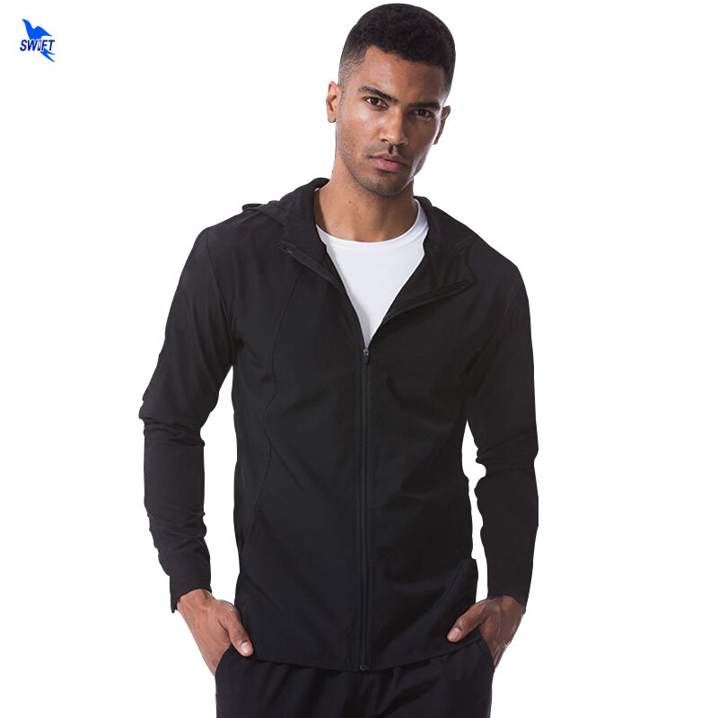 Mens Running Jas Rits Vest Truien Snel Droog Outdoor Sport Hoody Fietsen Fitness Gym Winddicht Hooded Sweatshirt