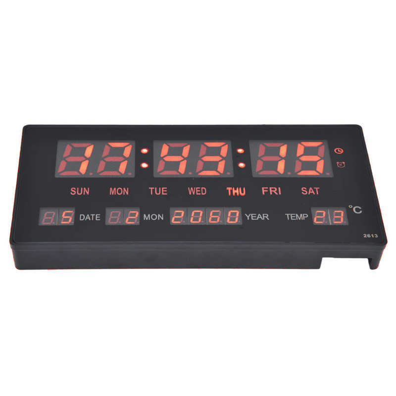 Digital Wall Calendar LED Digital Wall Clock Power Off Memory for Living Room for Office