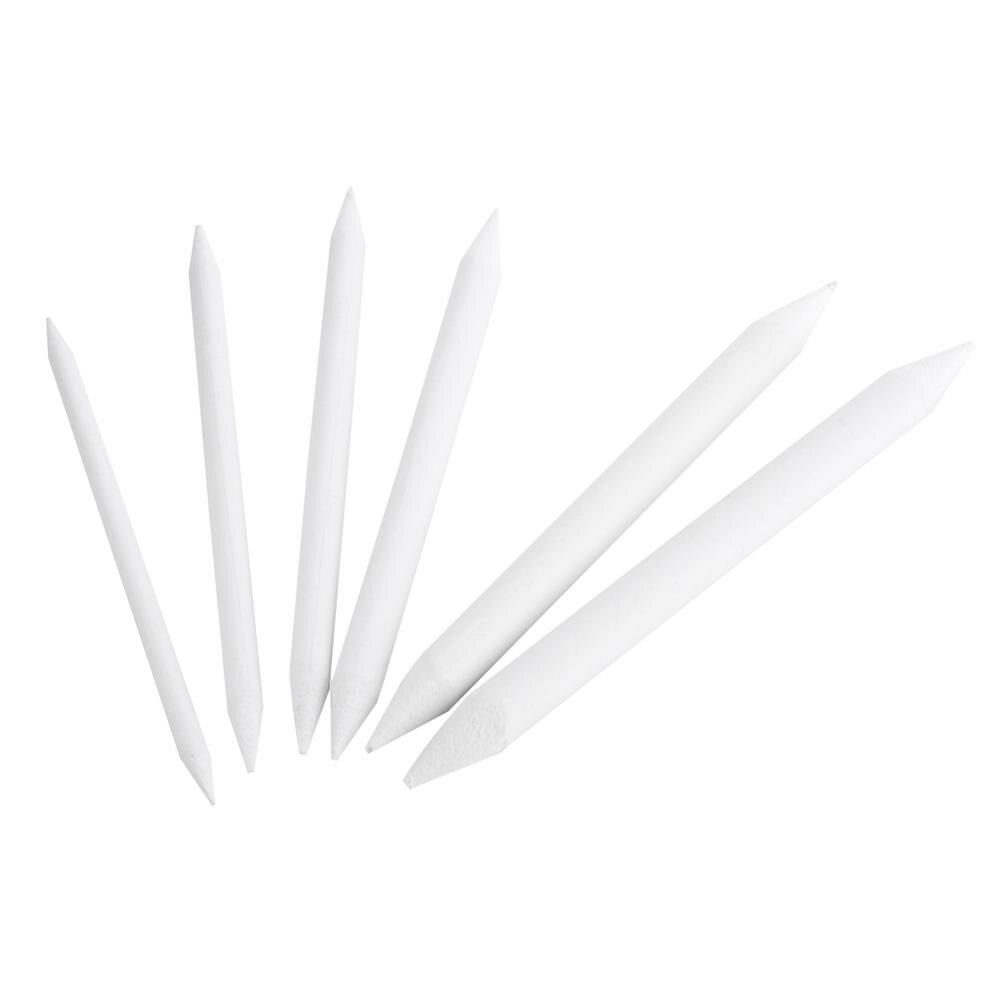 6pcs/set Blending Smudge Stump Stick Sketch Art White Drawing Charcoal Sketcking Tool Paper Pen Office School Painting Supplies: Default Title