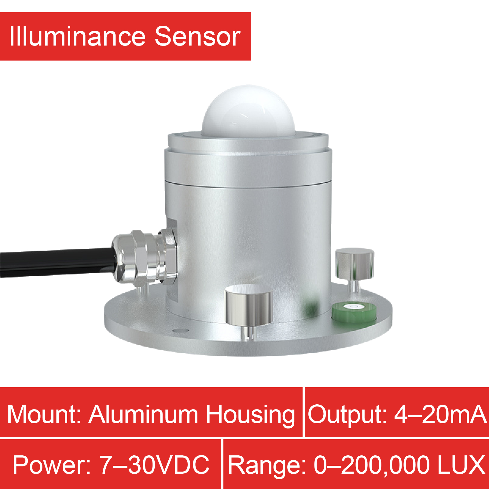 Ceiling Mounted Ambient Light Sensor High Accuracy Lux Meter with Temperature and Humidity for Environmental Monitoring