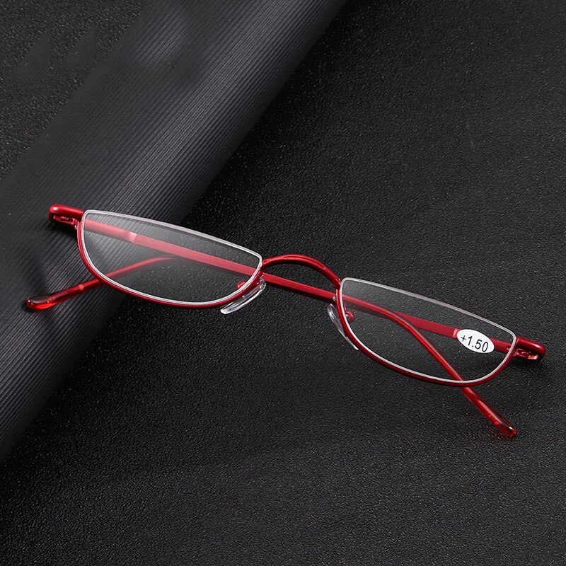 NONOR Halb Rahmen Metall Lesebrille Männer Presbyopie Brille Halb Rand Frauen Brille unisex Brillen Männer Lesebrille 1,5