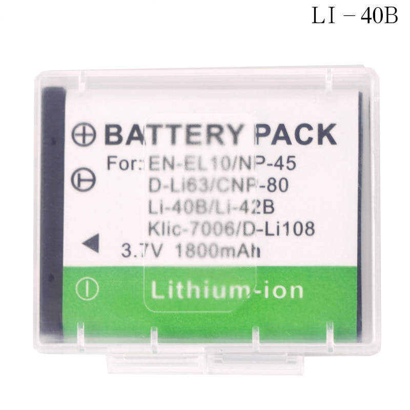 Baterías LI40B LI42B + cargador USB LCD para Li-40B /LI-42B, para Olympus, Nikon, EN-EL10, EN, EL10, ENEL10, Pentax, D-Li63, Fuji, 2 uds.