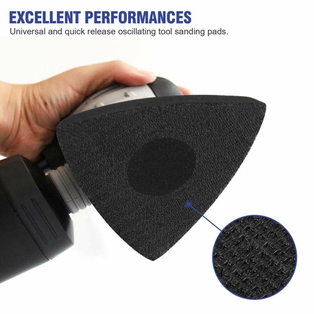 3Pcs Hook And Loop Oscillating Tool Sanding Pads Quick Release Triangular Multi Tools For Bosch Craftsman Dewalt Fein