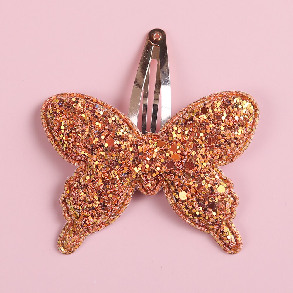 1 Stuk Pailletten Cartoon Vlinder Haar Clips Voor Meisjes Boutique Haarspelden Meisje Haarspeldjes Kids Haarspelden Baby Haar Accessoires: 2