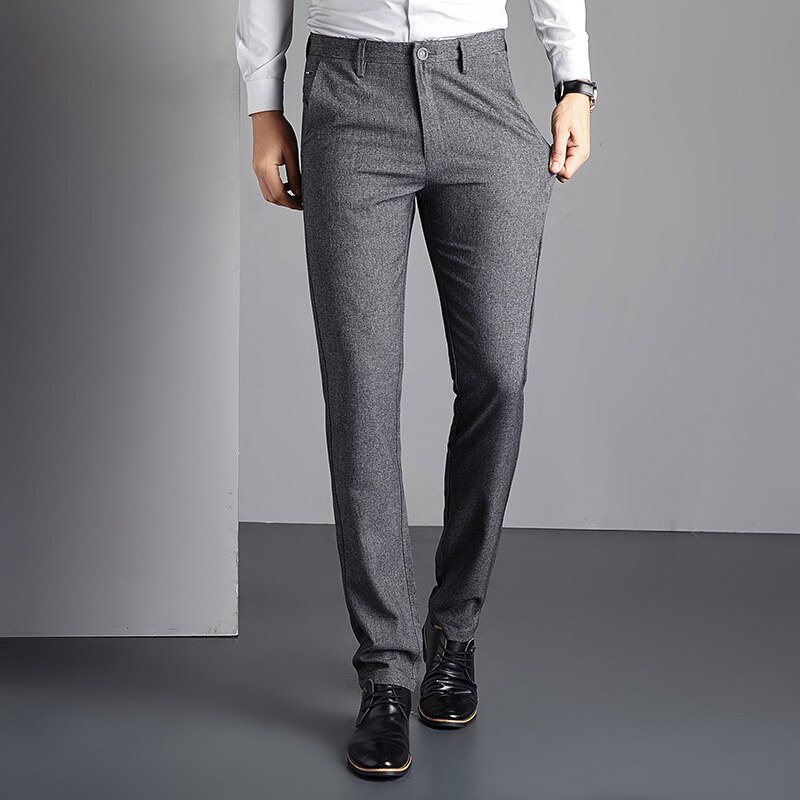 Hombre Pantalones de traje de hombres vestido de Pantalones Hombre Pantalones recto Formal Pantalones Hombre ropa Casual pantalones 28-36