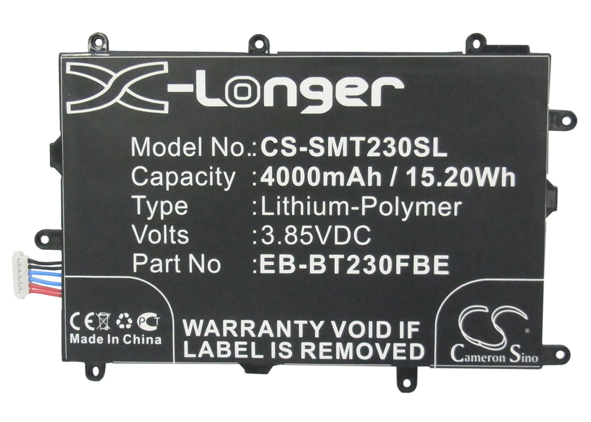 Cameron Sino Replacement Battery 4000mAh for Samsung Galaxy Tab 4 7.0 SM-T230 SM-T231 SM-T235