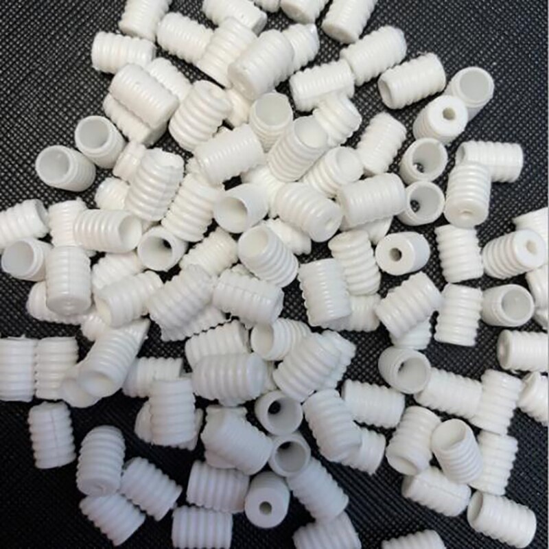 Trådjustering spænde reb lås plastik prop reb ende vippeklemme spænde bæltespænde elastisk reb regulator: 50 stk i hvid