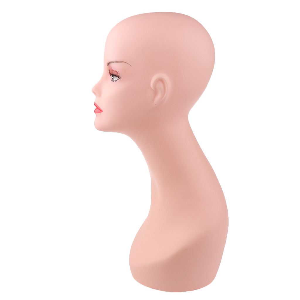 Female Mannequin Head PVC Manikin Head For Wig Making Bust Wig Glasses Hat Display Stand Model Makeup Practice