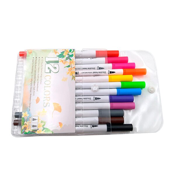 Rotuladores, juego de artículos de arte Manga, Rotuladores marcadores de dibujo, perfilador de letras finas de micrón, Dessin marcador de caligrafía, marcador: 12 colors
