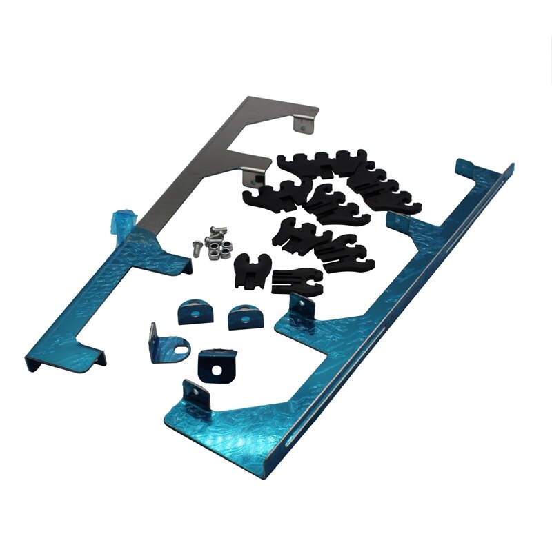 Chrome Linear Spark Plug Wire Separators Divider Loom Black Valve Cover 350 Auto Frame Distribution Clamp