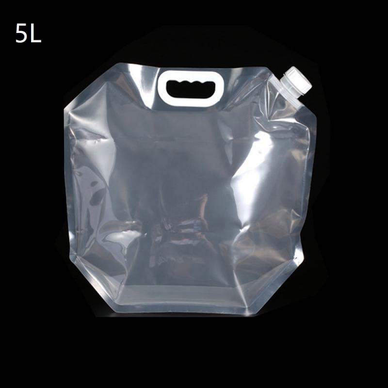 Portable Car Water Storage Bag Outdoor Camping Folding Water Bag Emergency Riding Fold Water Bag Solid Texture Water Bag: Orange