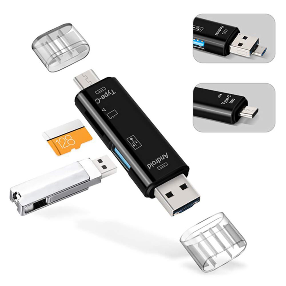 Otg-micro-sd-kartenleser, usb -2.0 -kartenleser für usb-micro-sd-adapter, flash-laufwerk, tf-speicherkartenleser, typ-c-kartenleser