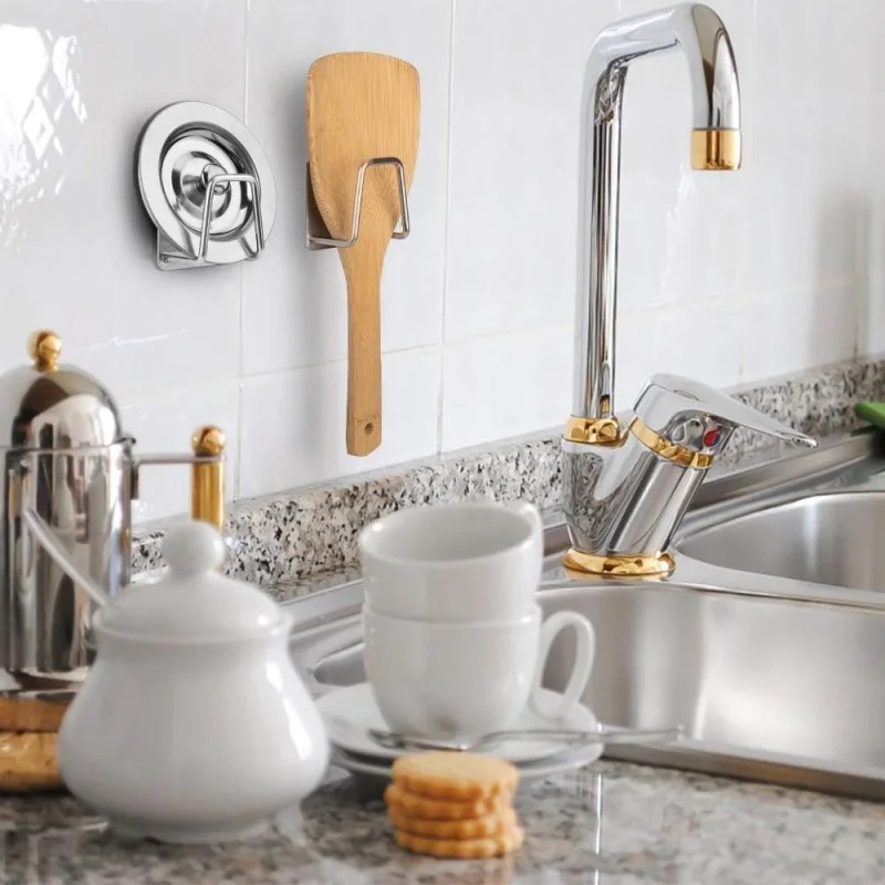 Ganchos de pared de acero inoxidable para fregadero, soporte de esponja autoadhesivo, organizador de cocina, estante de secado de drenaje, ganchos de pared, Bola de alambre, almacenamiento de trapo