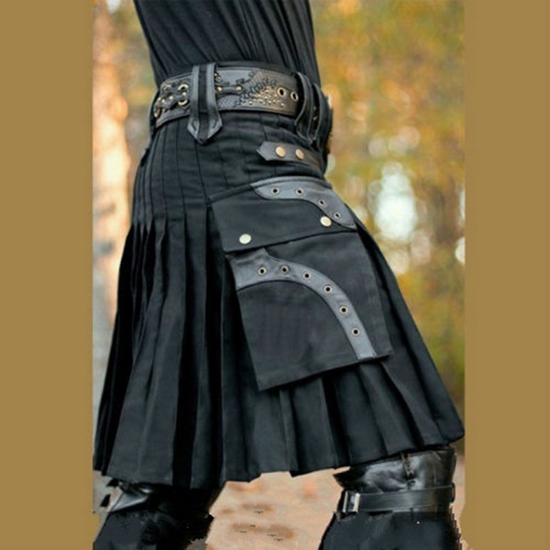 Skotsk herre kilt traditionel nederdel metal klassisk retro traditionel personlighed kilts tjek mønster nederdele