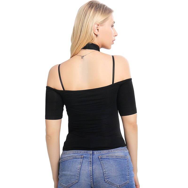 Zomer Vrouwen T-shirt Casual Sexy Off Schouder Tee Shirts Korte Mouwen Flexibele Vrouwen Tops Tees Sexy Kleding