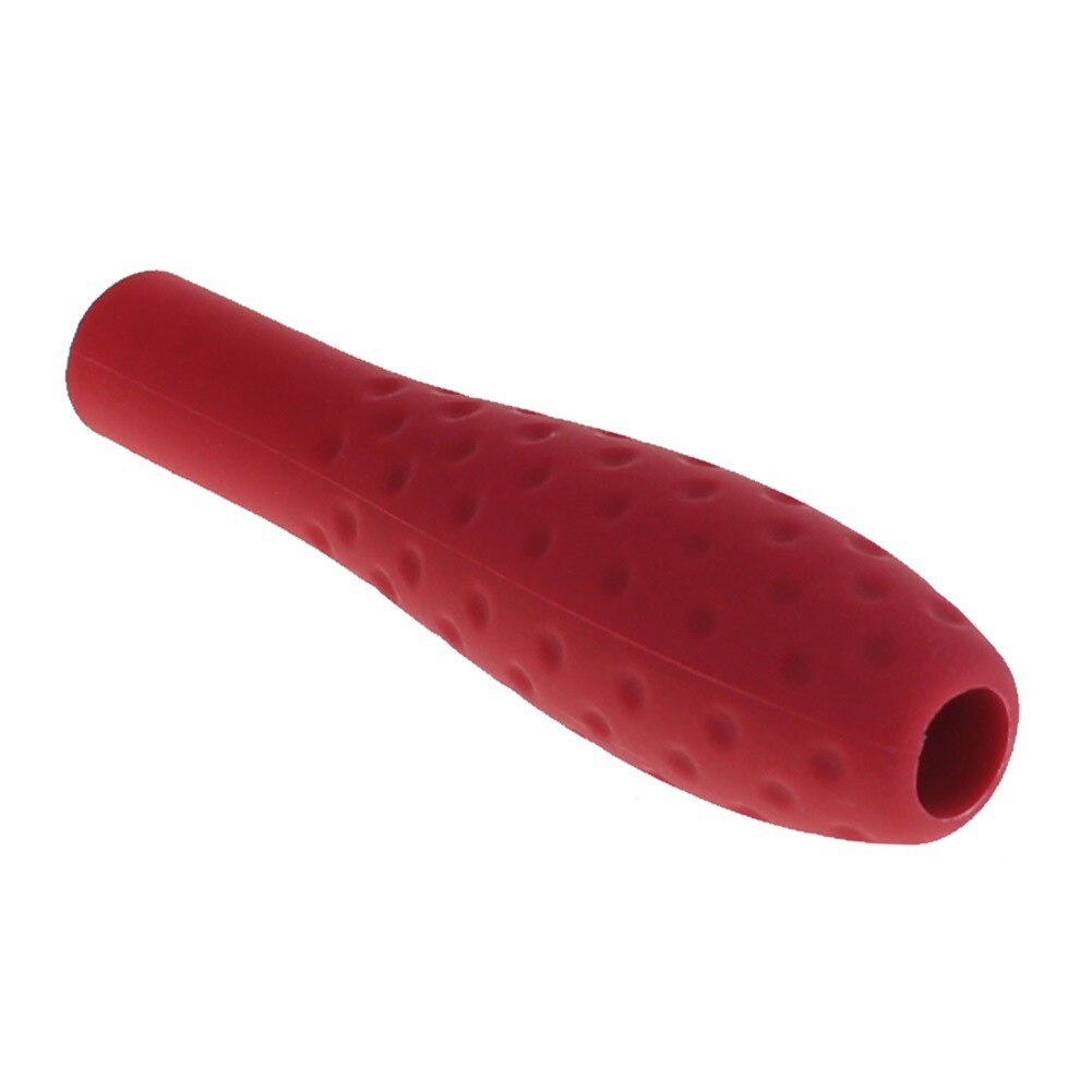 Siliconen Lichaam Esthetische Silicone Anti-Slip Stylus Pen Grip Sleeve Beschermhoes Cover Voor Potlood Voor Apple Potlood: Rood