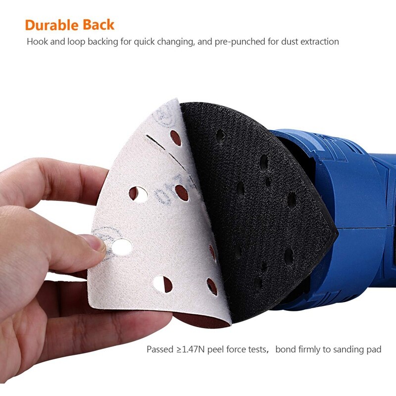 60Pcs Sanding Plate, Mouse Sander For Psm 200 Aes, Psm 18 And All Vibration Multi-Tools, 10 Pieces Each 40/60/80/120/180/240 Gri