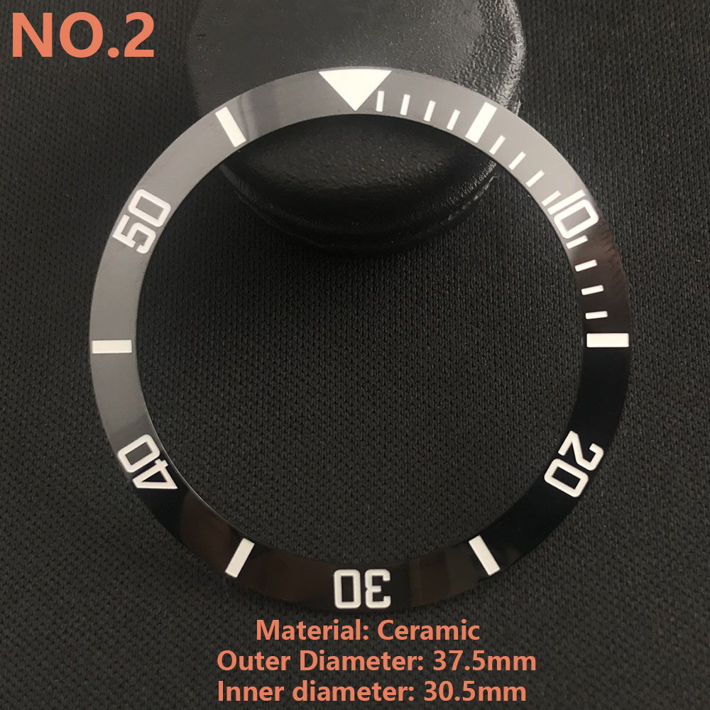 Sostituzione dell'inserto della lunetta in alluminio o ceramica luminosa da 37,5 * 30,5 mm delle parti degli accessori dell'orologio: Blu