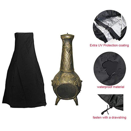 Tuin Outdoor Zwart Waterdicht UV Chimenea Vorm Protector Cover
