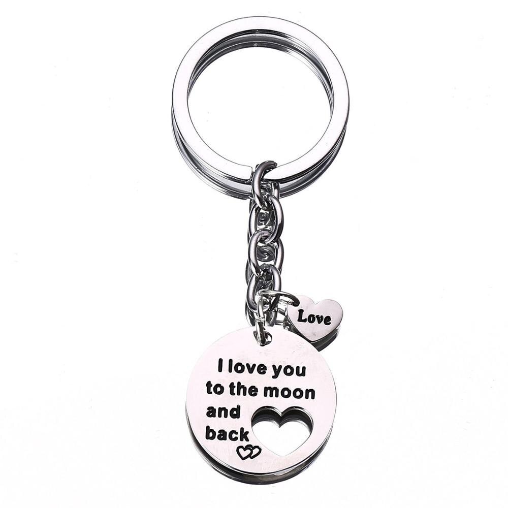 Sleutelhanger Familie Echtgenoot Boyfriend Sleutelhanger Tags Rvs Charm Valentijnsdag Vriendje Sleutelhangers: I Love You To The Mo